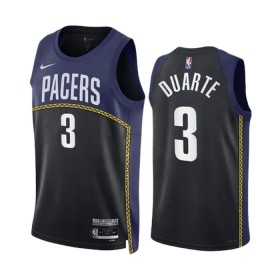 Indiana Pacers Chris Duarte 3 Nike 2022-23 City Edition Musta Navy Pelipaidat Swingman - Miesten